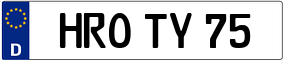 Trailer License Plate